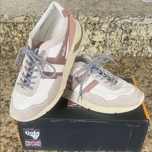 Gola Women’s Cream & Dusty Pink Athletic Trainers